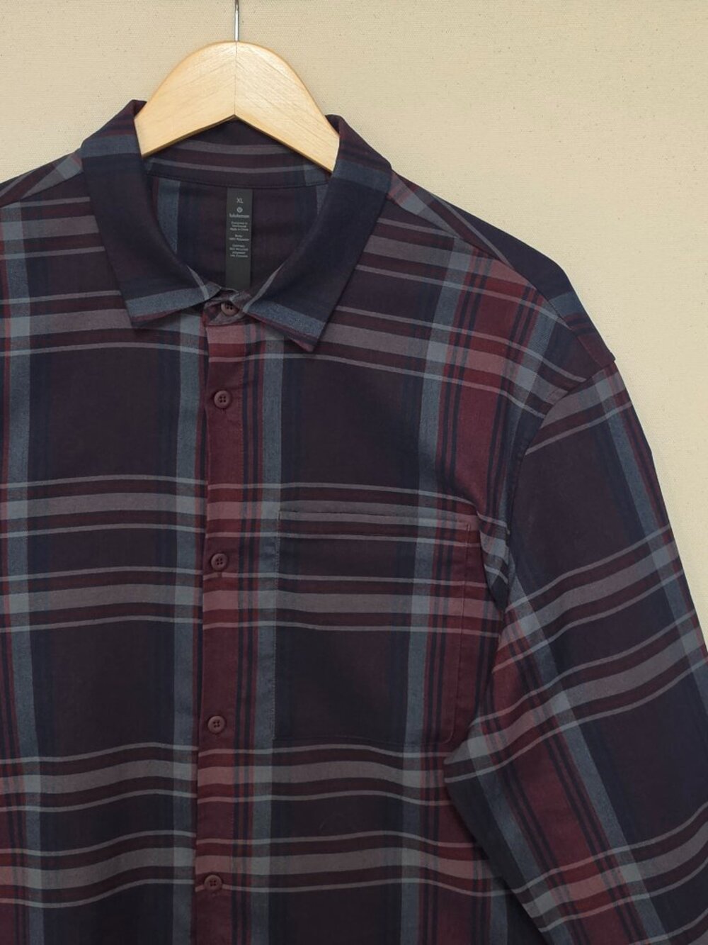 Lululemon Athletica Masons Peak Flannel Button Down XL
